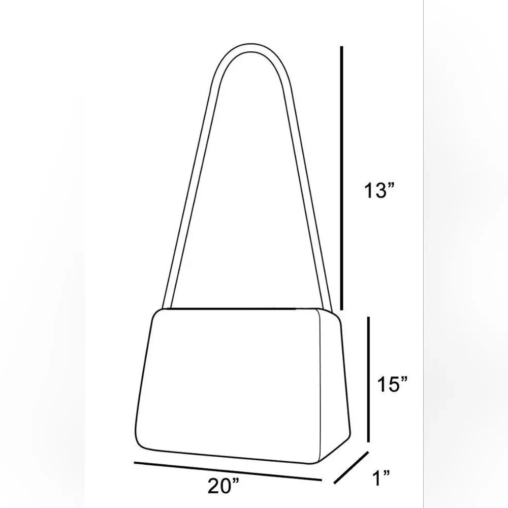 Fame USA Panel Stitch Crescent Leather Shoulder Bag
